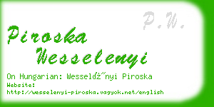 piroska wesselenyi business card